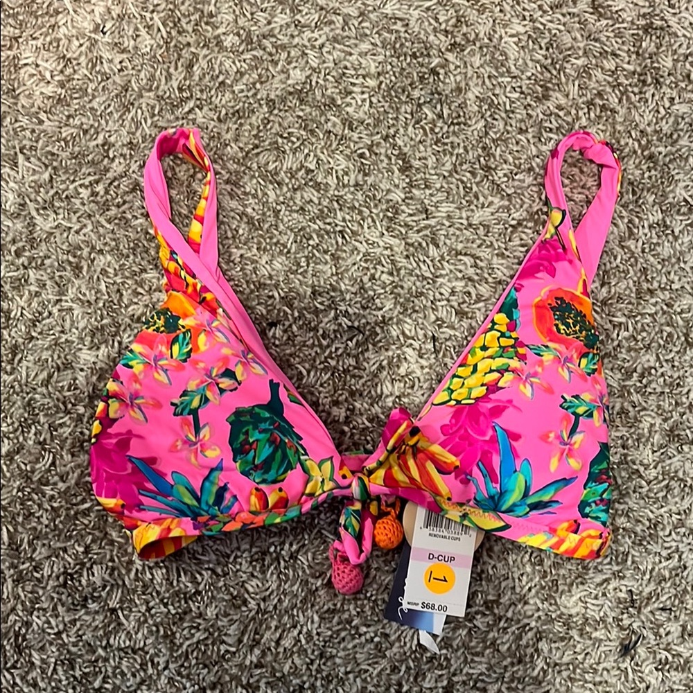 Tropical Pink Bikini Top